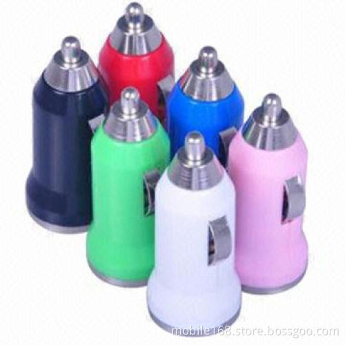 Mini 5V 1A Car Charger, 10 Colors Available, Sized 56*23mm